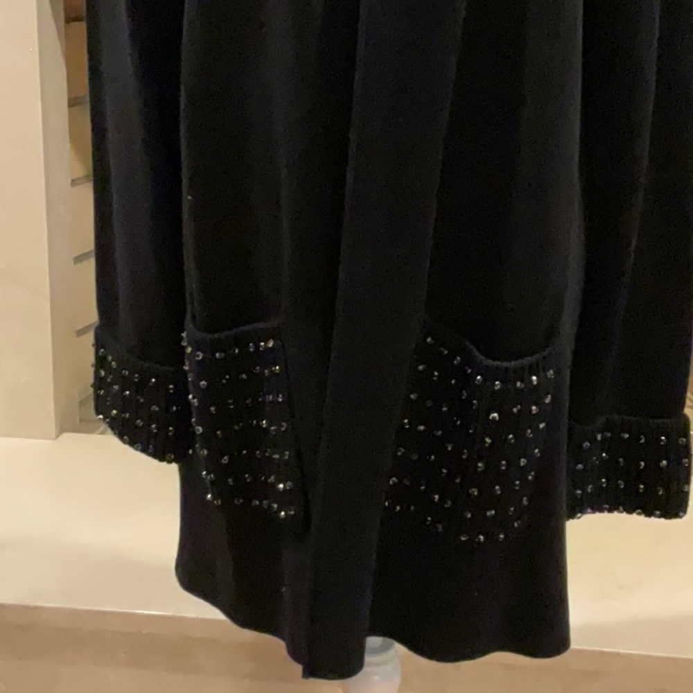 Alfani Black Women's Cardigan with Beaded Trim